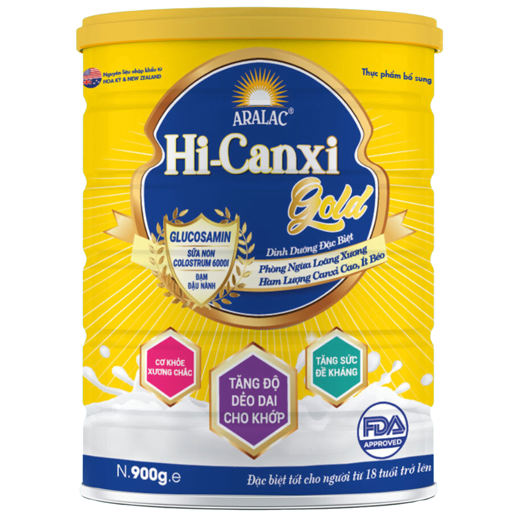 Sữa Bột Canxi Hàm Lượng Cao Aralac Hi-Canxi Gold