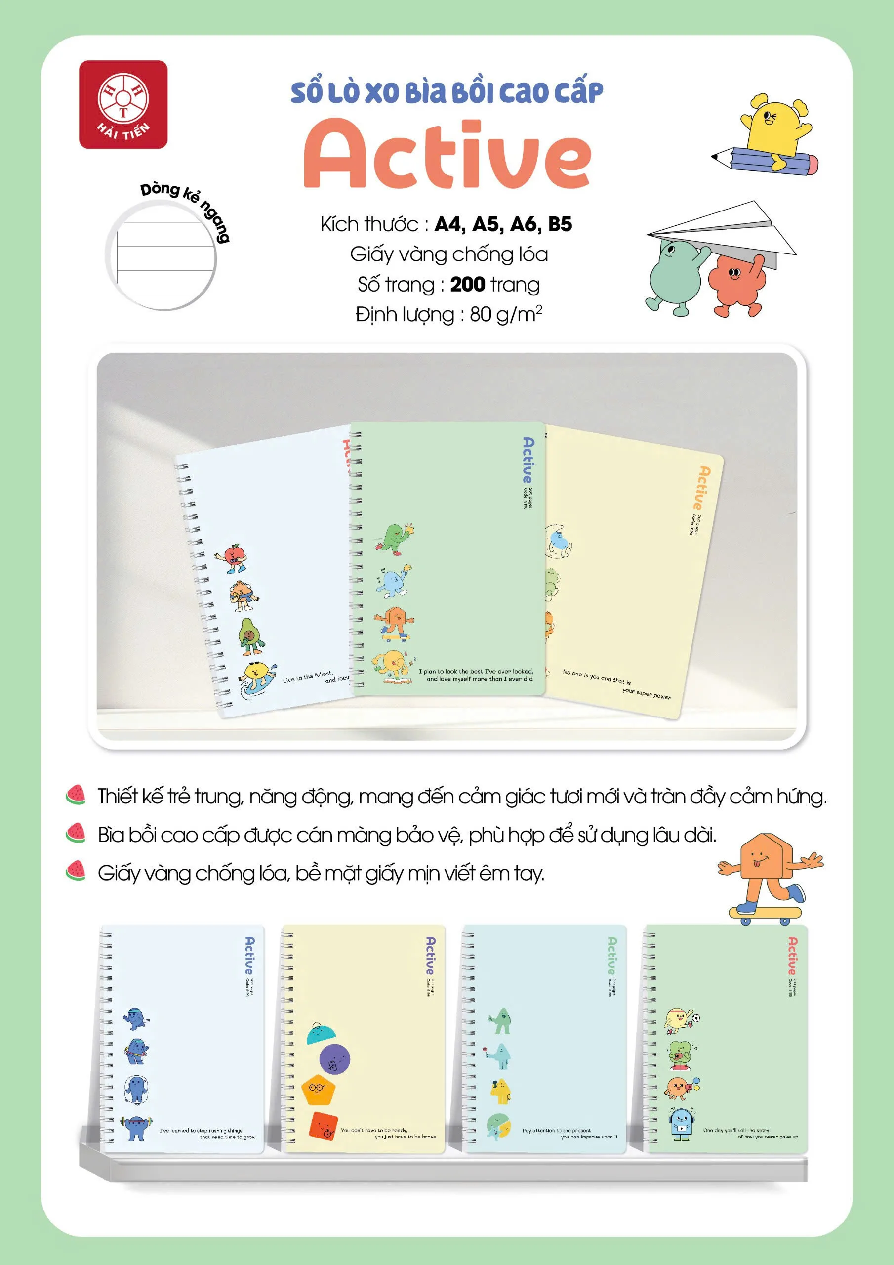 Sổ lò xo Active Hải Tiến 2025