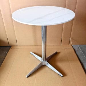 Bàn Cafe mặt đá tròn chân inox KMF-B31H