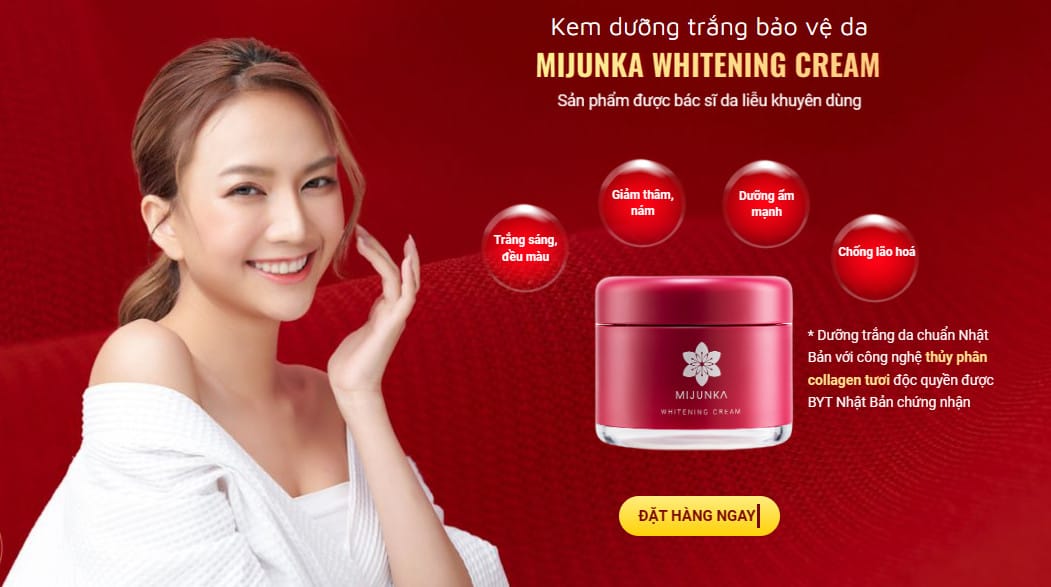 Kem dưỡng trắng da Mijunka Whitening Cream 50g 10 Kem dưỡng trắng da Mijunka Whitening Cream 50g