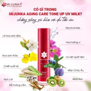 Kem chống nắng Mijunka Aging Care Toneup UV Milk SPF50+/PA++++ 30ml