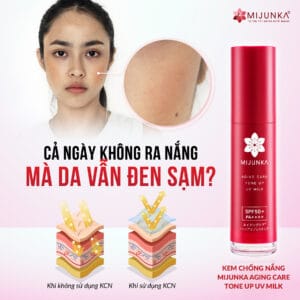 Kem chống nắng Mijunka Aging Care Toneup UV Milk SPF50+/PA++++ 30ml