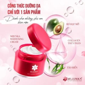 Kem dưỡng trắng da Mijunka Whitening Cream 50g 9 Kem dưỡng trắng da Mijunka Whitening Cream 50g
