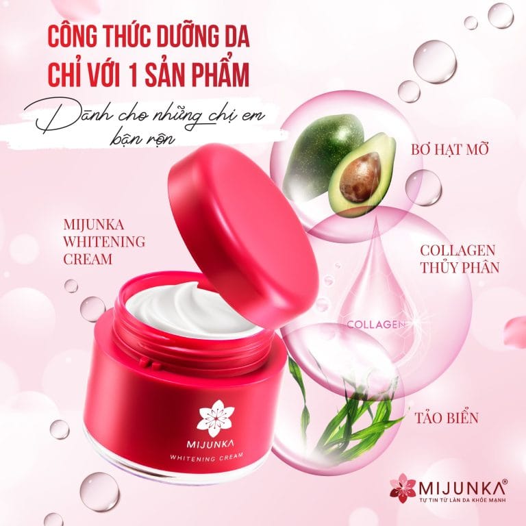 Kem dưỡng trắng da Mijunka Whitening Cream 50g 5 Kem dưỡng trắng da Mijunka Whitening Cream 50g - Ảnh 5