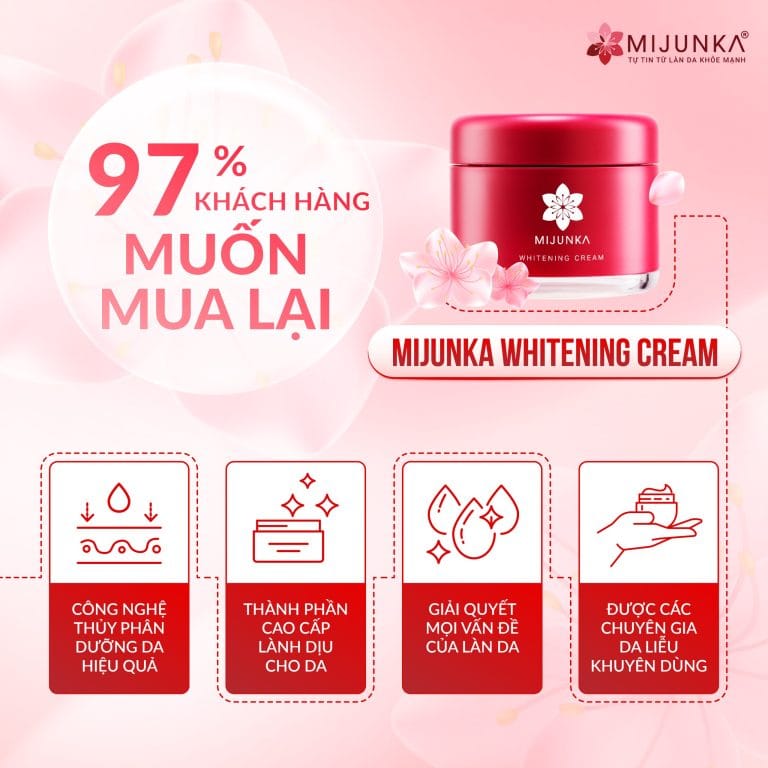 Kem dưỡng trắng da Mijunka Whitening Cream 50g 3 Kem dưỡng trắng da Mijunka Whitening Cream 50g - Ảnh 3