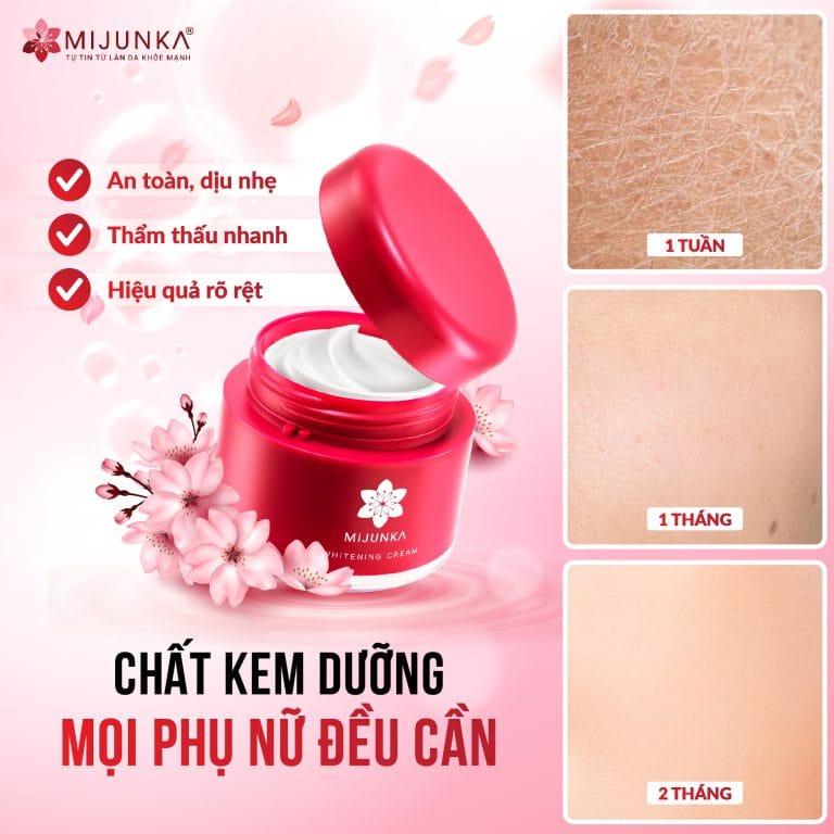 Kem dưỡng trắng da Mijunka Whitening Cream 50g 4 Kem dưỡng trắng da Mijunka Whitening Cream 50g - Ảnh 4