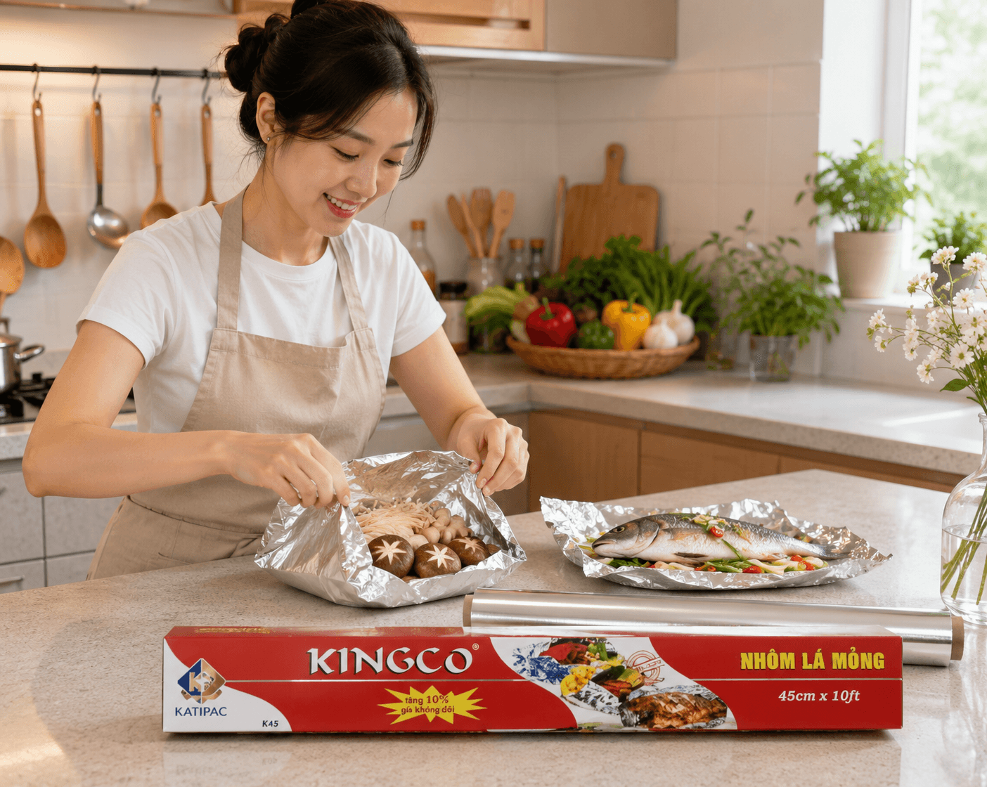 Giấy Bạc KINGCO K45 ( Nhôm Lá Mỏng Kingco 45cm ) 1 Giấy Bạc KINGCO K45 ( Nhôm Lá Mỏng Kingco 45cm )